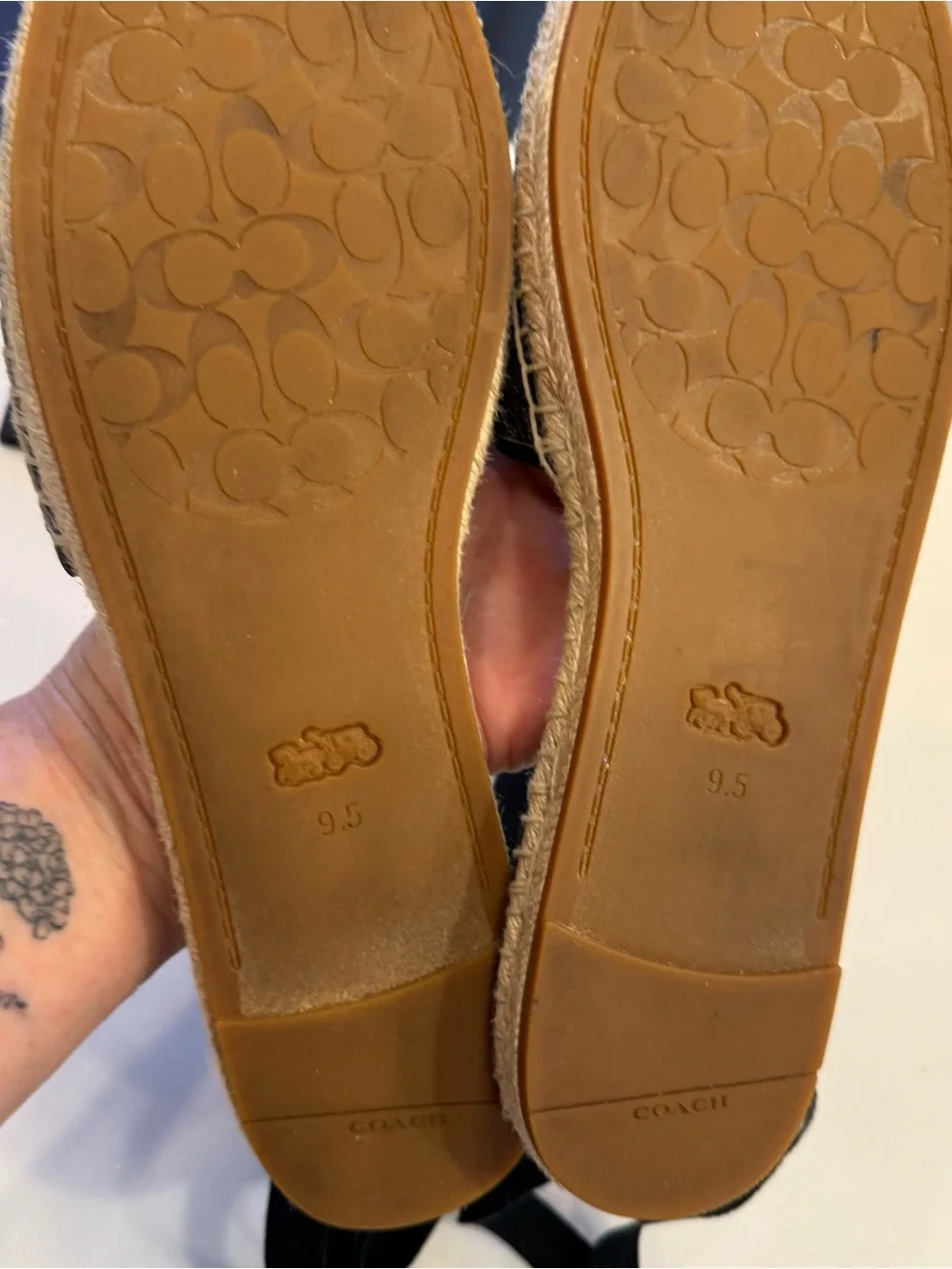 Coach Connie Espadrille In Signature Jacquard Women’s Size 9.5 B EUC